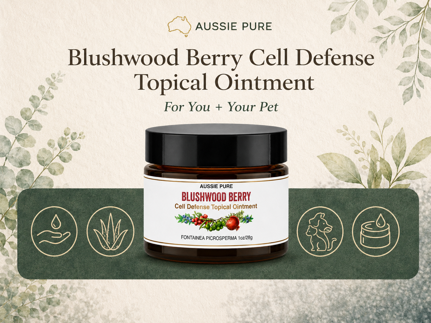 Blushwood Berry Cell Defense Topical Ointment: Targeted Support for Skin, People, and Pets