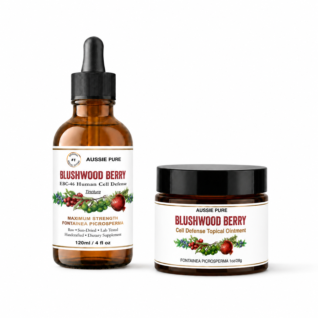 Blushwood Berry EBC-46 Tincture & Topical Ointment Bundle