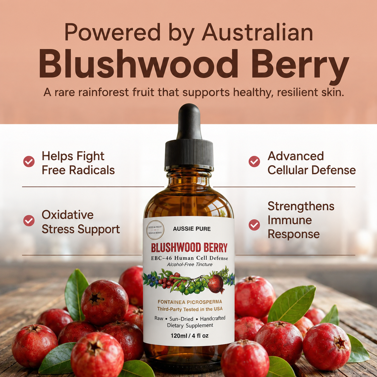 Blushwood Berry EBC-46 Human Cell Defense Tincture