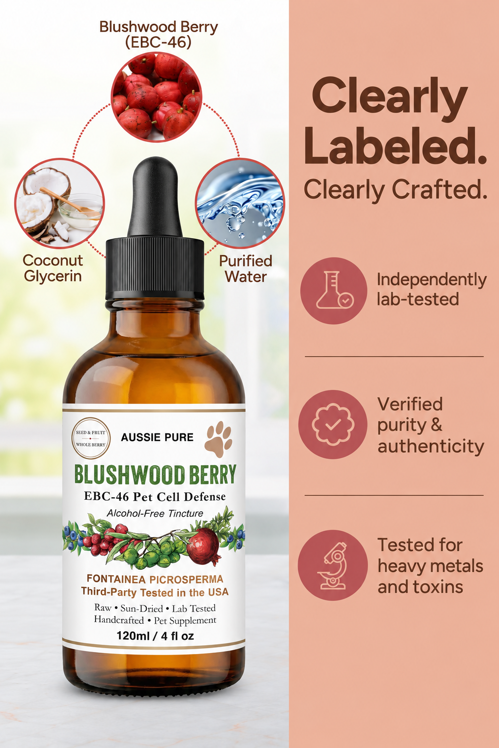 Blushwood Berry EBC-46 Pet Cell Defense Tincture