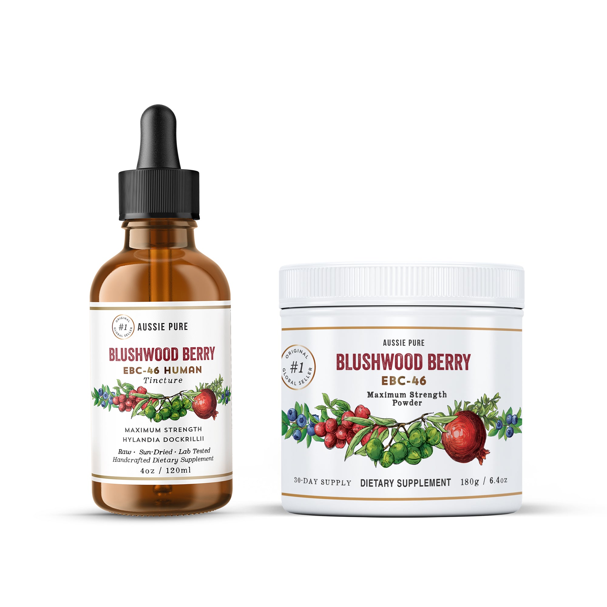 Blushwood Berry EBC-46 Maximum Strength Tincture and Powder - Oral and Topical Bundle