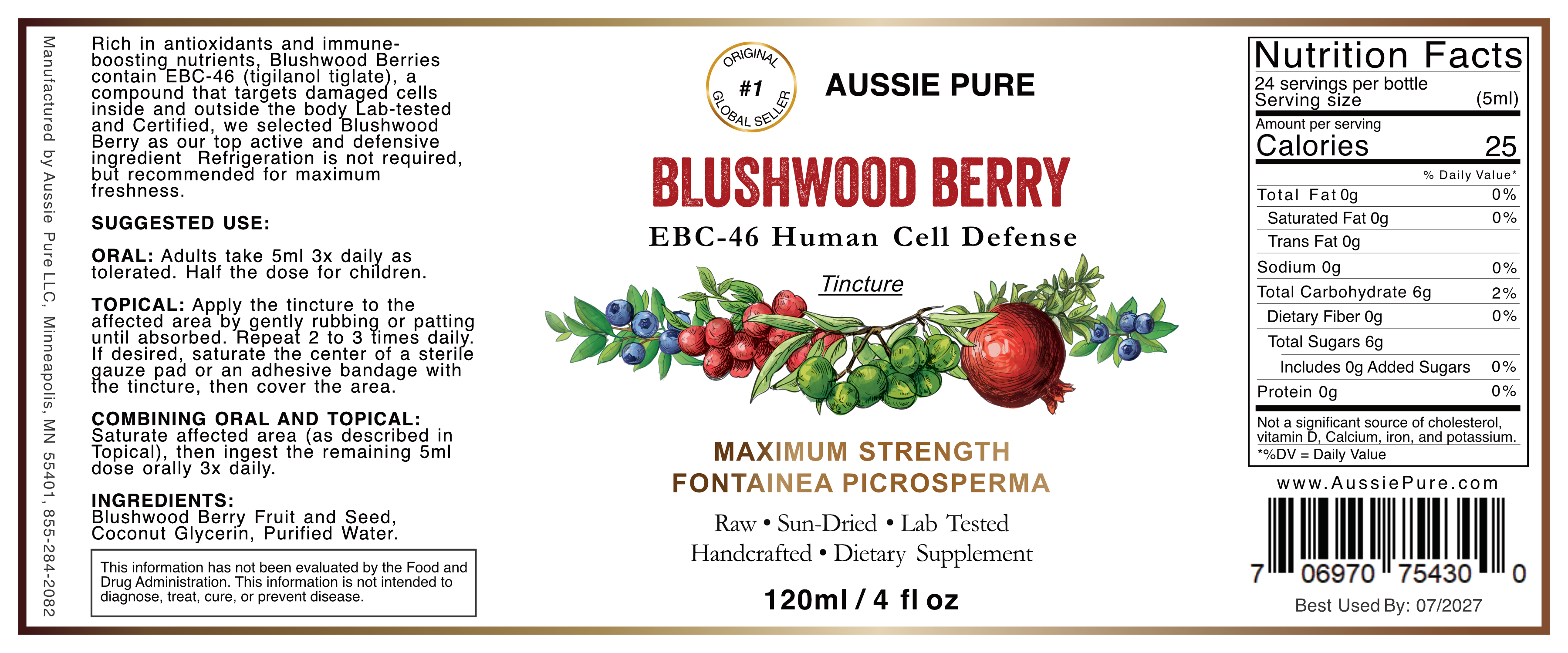 Blushwood Berry EBC-46 Tincture & Topical Ointment Bundle