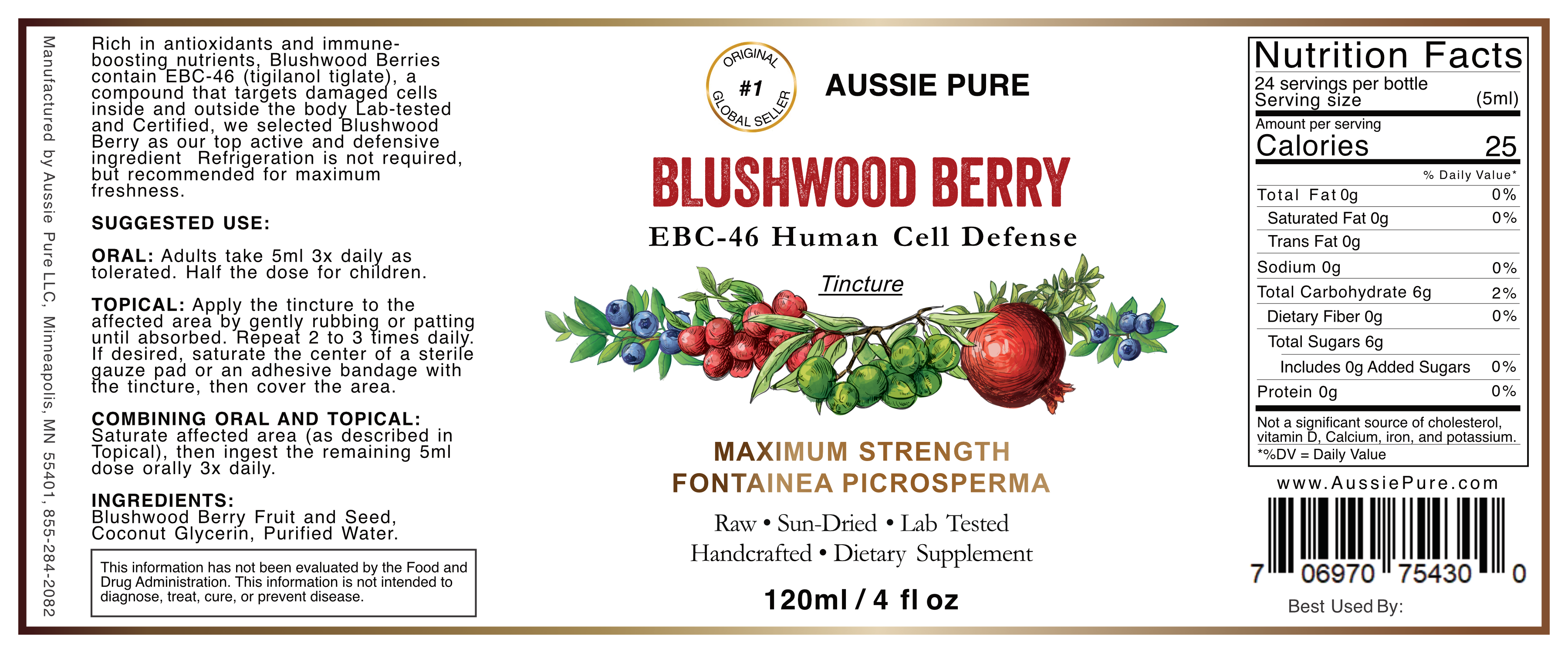 Blushwood Berry EBC-46 Human Therapy Tincture