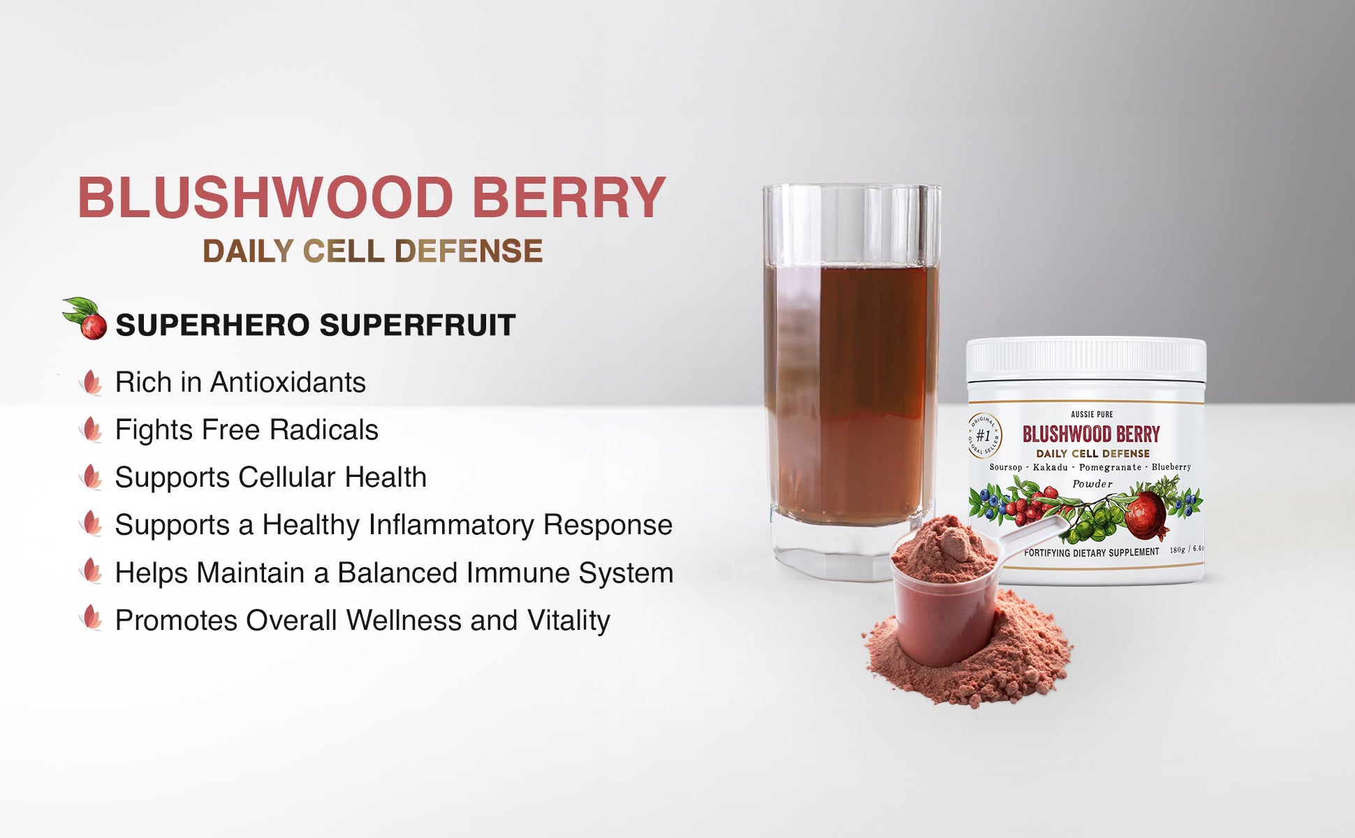 aussie pure blushwood berry ebc46 daily cell defense superhero superfruit