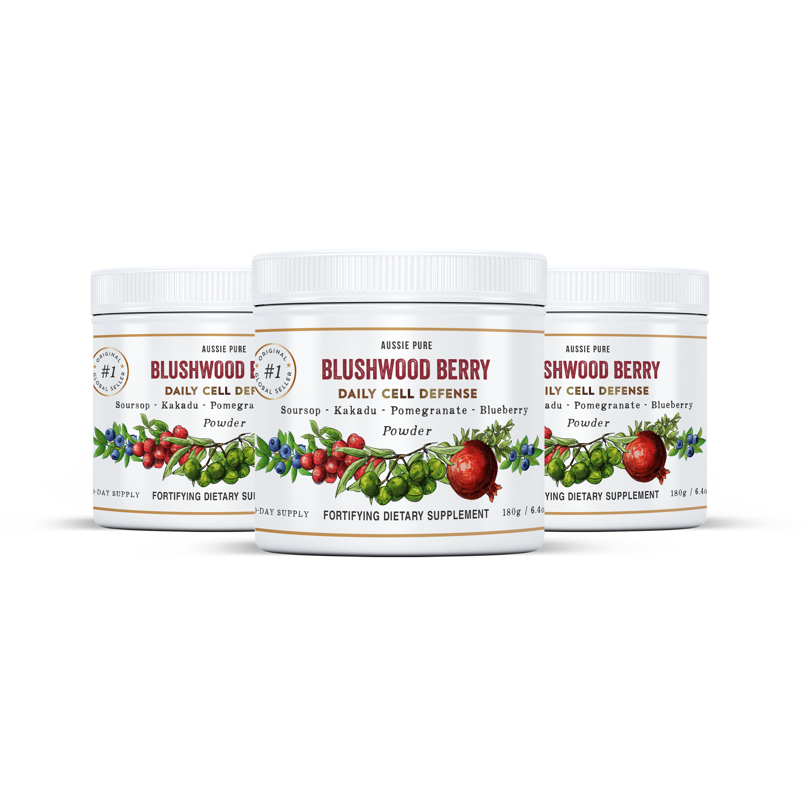 aussie pure blushwood berry ebc46 daily cell defense three pack